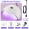 4 Pcs UV LED Nail Lamp, Nail Dryer for Polish UV Light for Nails with Sensor 3 Timers LCD Touch Pink Gift for Women Girls