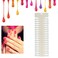 36 Tips Nail Color Display Card Nail Swatch Sticks Sample Sticks Nail Polish Practice Training Display Palette Paint Practice Training Tools for Home DIY (Natural)
