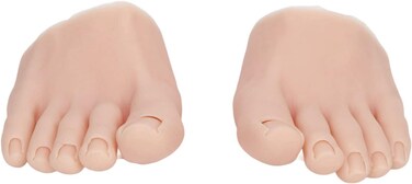 Ejoyous Silicone Foot Model, Prosthetic Foot for Nail Practice, 1 Pair Nail Art Training Display Fake Half Foot Model, Practice Foot Model for Pedicure Practice (Medium