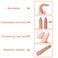 Silicone Nail Training Finger, Bendable Practice Fingers for Acrylic Nails Flexible Nail Art Manicure Finger Hand to Practice Fake Nails (3#)