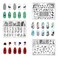Whaline 6Pcs Flower Butterfly Nail Art Plates Rectangular Floral Stamping Plates Butterfly Image Stamp Templates Stamping Kit for Women Spring Summer DIY Print Manicure Salon Design Gift