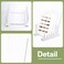 4-Piece Transparent Nail Art Display Set with Plastic Holder, Acrylic False Nail Tips Sample Display, Practice Board with Double-Sided Tape