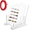 4-Piece Transparent Nail Art Display Set with Plastic Holder, Acrylic False Nail Tips Sample Display, Practice Board with Double-Sided Tape