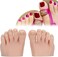 Estink Fake Foot Model, 1 Pair Nail Art Training Display Fake Half Foot Model Pedicure Practice Silicone Foot Model for Nail Art and Training Institution Nail Salon