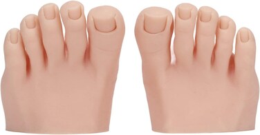 Estink Fake Foot Model, 1 Pair Nail Art Training Display Fake Half Foot Model Pedicure Practice Silicone Foot Model for Nail Art and Training Institution Nail Salon