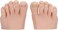 Estink Fake Foot Model, 1 Pair Nail Art Training Display Fake Half Foot Model Pedicure Practice Silicone Foot Model for Nail Art and Training Institution Nail Salon