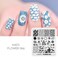 KADS Nail Stamping Template Sunflower Nail Stencil Nail Stamp Decoration Plate DIY Tool (Flower 066)