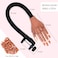 Saviland Practice Hand for Acrylic Nails, Flexible Moveable Fake Hands, Manicure Trainng Hand Nail Kit for Beginners, Movable Nail Maniquin Hand with 200PCS Nail Tips, Nail Glues, Brush and Clipper