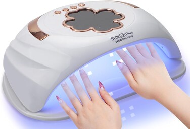 UV LED Nail Lamp for Two Hand,248W Professional Nail Dryer for Gel Polish,Large Space UV Light for Nails,45 LED Beads 4 Timers Settings &amp; Auto Sensor,Gel Nail Art Lamp for Fingernail and Toenail