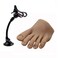 Lifelike Silicone Practice Foot Nail Training Foot Mannequin Flexible Bendable Silicone Foot Model with Table Clip for Acrylic Nails Art Training Display DIY (2#-Left)