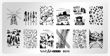 Whats Up Nails - B070 Campfire Stories Stamping Plate for Nail Art Design