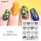 KADS 5pcs Nail Stamp Plates Set Nails Art Stamping Plate Leaves Flowers Animal Nail Plate Template Image Plate