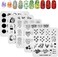 KADS 5pcs Nail Stamp Plates Set Nails Art Stamping Plate Leaves Flowers Animal Nail Plate Template Image Plate