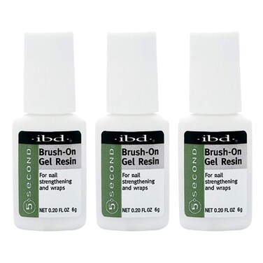 IBD 5 Second Brush-On Gel Resin For Strengthening Natural Nails, Prevents Cracking And Splitting Nails 6 g, 3 count