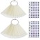 Nail Swatch Sticks with Ring for Nail Polish Color Display Board Art Supplies Practice Samples with Number Stickers (100pcs natural)