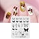 KADS 4Pcs Nail Stamping Plate Nail Stamp Template Butterfly Peacock Constellation Flower Leaf