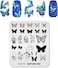 KADS 4Pcs Nail Stamping Plate Nail Stamp Template Butterfly Peacock Constellation Flower Leaf