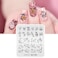 KADS 4Pcs Nail Stamping Plate Nail Stamp Template Butterfly Peacock Constellation Flower Leaf