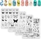 KADS 4Pcs Nail Stamping Plate Nail Stamp Template Butterfly Peacock Constellation Flower Leaf