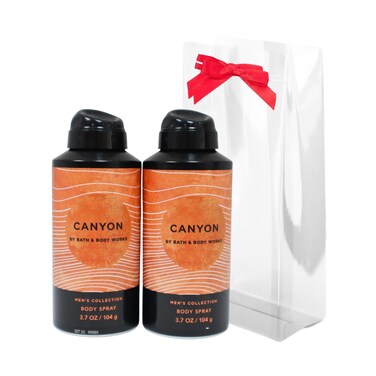 Bath &amp; Body Works Men's Collection Deodorizing Body Spray - CANYON - Gift Pack for Holiday - Lot of 2
