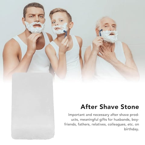 Alum Block After Shave, After Shave Alum Block Alum Block Face Stone Home Portable Men&#39;s Skin Soothing Stone for Razor Cuts Nicks