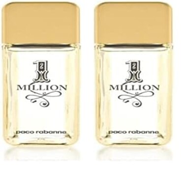 Paco Rabanne 1 Million After Shave for Men, 3.3 Ounce (Pack of 2)