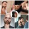 Sosoon Beard Brush for Men, 100% Pure Boar Bristle Beard Brush, Beard Grooming Set Including Beard Comb, 2 Pcs Mustache Scissors, and Travel Bag