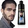 Mens Black Beard Dye Shampoo 5 Minutes, 3 In 1 Gray Reducing Mixing Free Beard Color Shampoo, Mustache Grooming Hair Dye for Men, 200ml