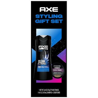 AXE Men&rsquo;s Hair Styling Set &ndash; Phoenix Clean &amp; Strong 2-in-1 Shampoo + Classic Pomade, Signature Clean Cut Look, Medium Hold, High Shine