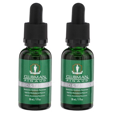 Clubman Pinaud Beard and Tattoo Oil, Moisturizes, Conditions, and Rejuvenates, 1 fl oz x 2 packs