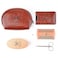 Beard Brush and Comb Set, Boar Bristle Hair Beard Brush Kit with Small Leather Travel Toiletry Bag Case for Men, Include Men's Wooden Mustache Comb &amp; Nose Hair Scissors