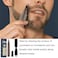 2 Pack Beard Pencil Filler for Men 4 Head Beard Filler Pen with Beard Brush Kit Beard Shaping Tool Waterproof Creates Natural Beard and Brows（Black，Dark Brown）