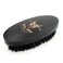 Black Boar Bristle Hair Beard Brush for Men, Pocket Travel Men's Wooden Small Soft Wood Beard Brush (Black)