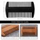 Wooden Beard Comb Kit, Dual Action Fine &amp; Coarse Teeth, Wood Color and Black Pocket Comb for Beards &amp; Mustaches &amp; Hair Grooming Care (2 Pack)