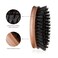 Mini Beard Brush for Men, Boar Bristle Beard Brush for Travel, Pocket Sized Mustache Beard Oval Wooden Brush, for Beard Grooming &amp; Styling