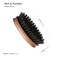 Mini Beard Brush for Men, Boar Bristle Beard Brush for Travel, Pocket Sized Mustache Beard Oval Wooden Brush, for Beard Grooming &amp; Styling