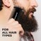 GUARD&amp;MARINE Wooden Beard &amp; Mustache Comb with Fine and Coarse Teeth - Pocket Size - Ideal for Use with Balms and Oils. Stylish and Convenient with a PU Leather Case (black)