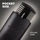 GUARD&amp;MARINE Wooden Beard &amp; Mustache Comb with Fine and Coarse Teeth - Pocket Size - Ideal for Use with Balms and Oils. Stylish and Convenient with a PU Leather Case (black)