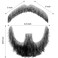 Juexica Fake Beard Tied Facial Hair Fake Mustache Realistic Beard Fake Facial Hair Invisible False Beards for Entertainment Drama Party Movie Prop (Black)