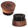Small and Round Beard Brush, Pocket Travel Men's Wooden Boar Bristle Hair Beard Mustache Brush for Men (Skull)