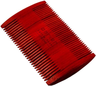 Parker's Premium Rosewood Two Sided Beard &amp; Mustache Comb with Deluxe Felt Case