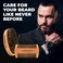 GUARD&amp;MARINE Beard Brush &amp; Comb Set - Natural Boar Bristle Wooden Brush &amp; Beechwood Comb Kit for Men's Beard and Mustache Care and Shaping (Brown)