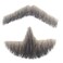 Fake Mustache Fake Beard Realistic 100% Human Hair Full Hand Tied Goatee False Beards Lace Invisible Fake Mustache for Halloween Dressing Men Makeup Entertainment/Drama/Party/Movie