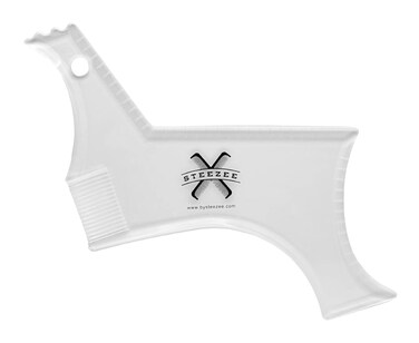 Steezee Beard Shaper For Men - 8-in-1 Transparent Shaping Tool With Comb and Edges For Perfect Lineups - Use With Razor or Trimmer To Style Facial Hair