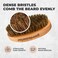 GUARD&amp;MARINE Beard and Mustache Brush: Compact Boar Bristle Grooming Tool with Wooden Handle for Facial Hair (brown)