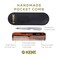 Kent Gift Set NU19 with OT Fine Tooth/Wide Tooth Pocket Comb for Hair, Mustache and Beard for Men, Women and Kids. Travel Set with Leather Pouch and Stainless Steel Nail File. Handmade in England