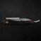 Straight Edge Shaving Razor with Disposable Blades - Solid Wood Handle, Stainless Steel Blades (Dark Brown)
