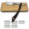 Straight Edge Shaving Razor with Disposable Blades - Solid Wood Handle, Stainless Steel Blades (Dark Brown)