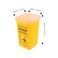 Ciieeo Blade Dispenser Case Disposable Razor Blade Disposal Case Barber Shop Storage Bank Container for Used Razor Blades Broken Cutter Devices Old Waste Blades Yellow