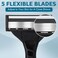 24 Pcs Men's Disposable Razors Bulk 5-blade Blade Razors for Men Set Sensitive Skin Razor Disposable Head Razor for a Smooth and Comfortable Shave